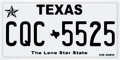 TX license plate CQC5525