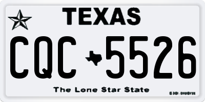 TX license plate CQC5526