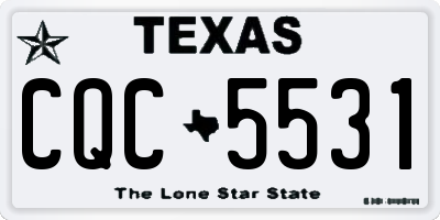 TX license plate CQC5531