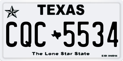 TX license plate CQC5534