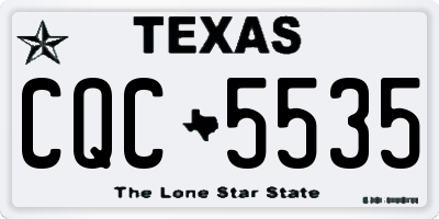 TX license plate CQC5535