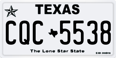 TX license plate CQC5538