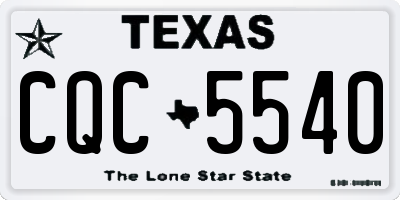 TX license plate CQC5540