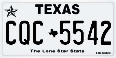 TX license plate CQC5542