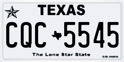 TX license plate CQC5545