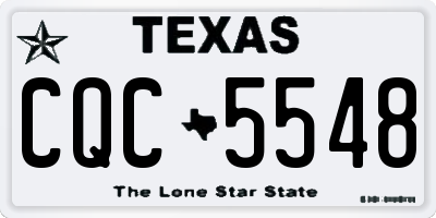 TX license plate CQC5548