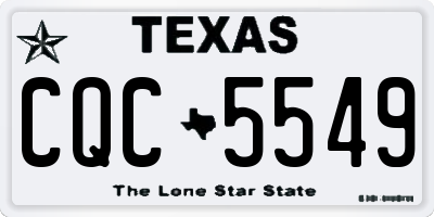 TX license plate CQC5549