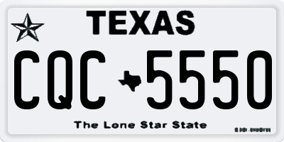 TX license plate CQC5550