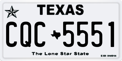 TX license plate CQC5551