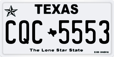 TX license plate CQC5553