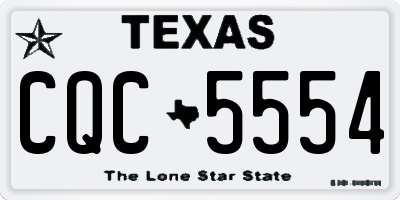 TX license plate CQC5554