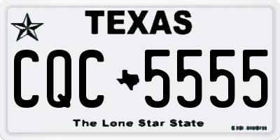 TX license plate CQC5555
