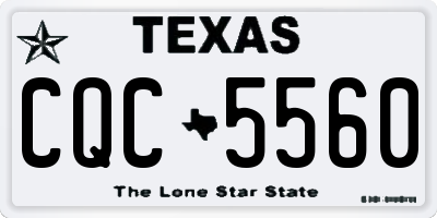 TX license plate CQC5560