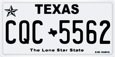 TX license plate CQC5562