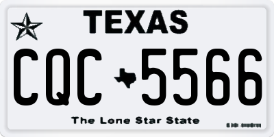 TX license plate CQC5566