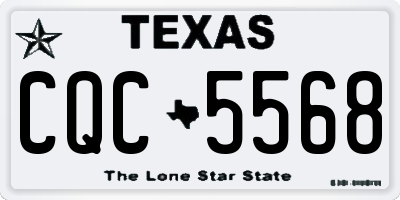 TX license plate CQC5568