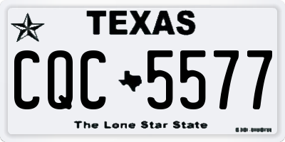 TX license plate CQC5577