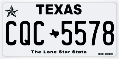 TX license plate CQC5578