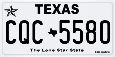 TX license plate CQC5580