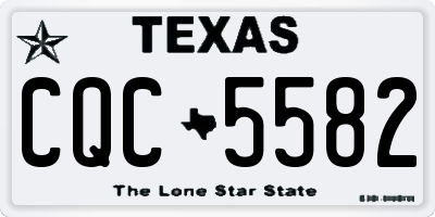TX license plate CQC5582