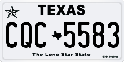 TX license plate CQC5583