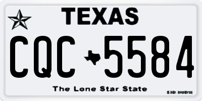 TX license plate CQC5584