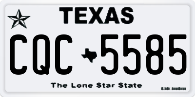 TX license plate CQC5585