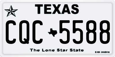TX license plate CQC5588