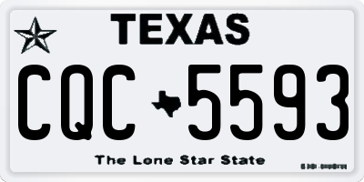 TX license plate CQC5593