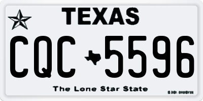 TX license plate CQC5596