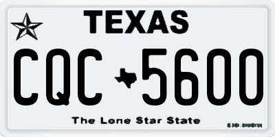 TX license plate CQC5600