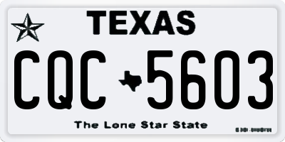 TX license plate CQC5603