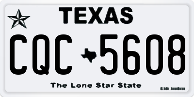 TX license plate CQC5608