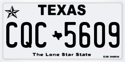 TX license plate CQC5609