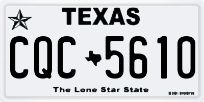 TX license plate CQC5610
