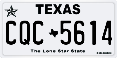 TX license plate CQC5614