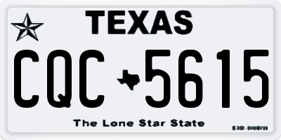 TX license plate CQC5615