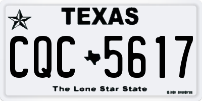 TX license plate CQC5617