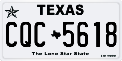 TX license plate CQC5618