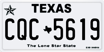 TX license plate CQC5619
