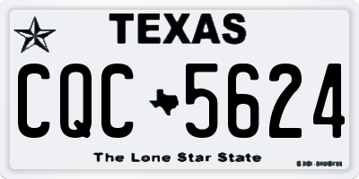 TX license plate CQC5624