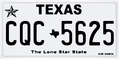 TX license plate CQC5625