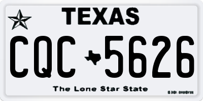 TX license plate CQC5626