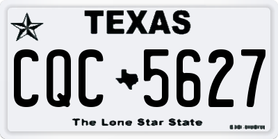TX license plate CQC5627