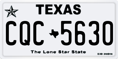 TX license plate CQC5630