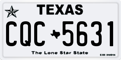 TX license plate CQC5631