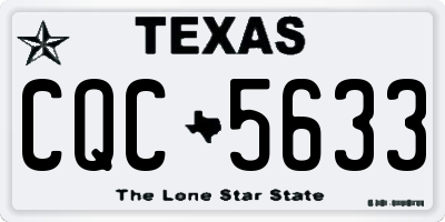 TX license plate CQC5633