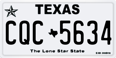 TX license plate CQC5634