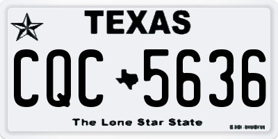 TX license plate CQC5636