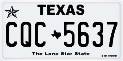 TX license plate CQC5637